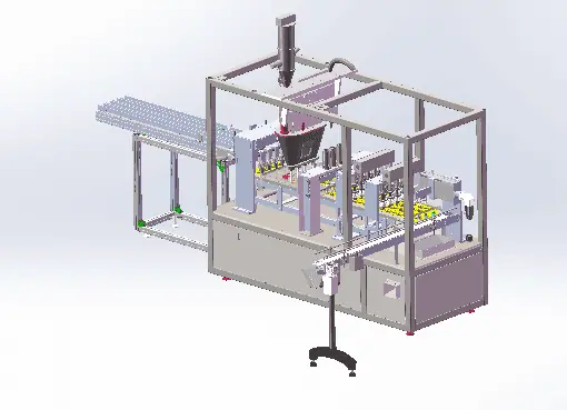 cup filling machine CAD